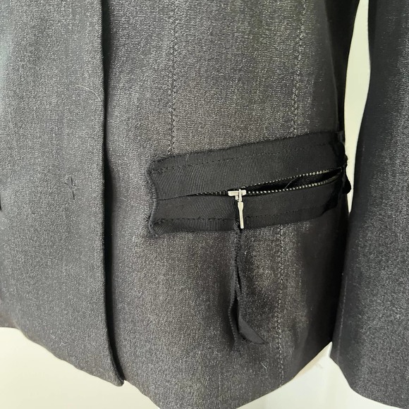 Tahari Embellished Collar Gray Blazer / Jacket - Picture 3 of 8